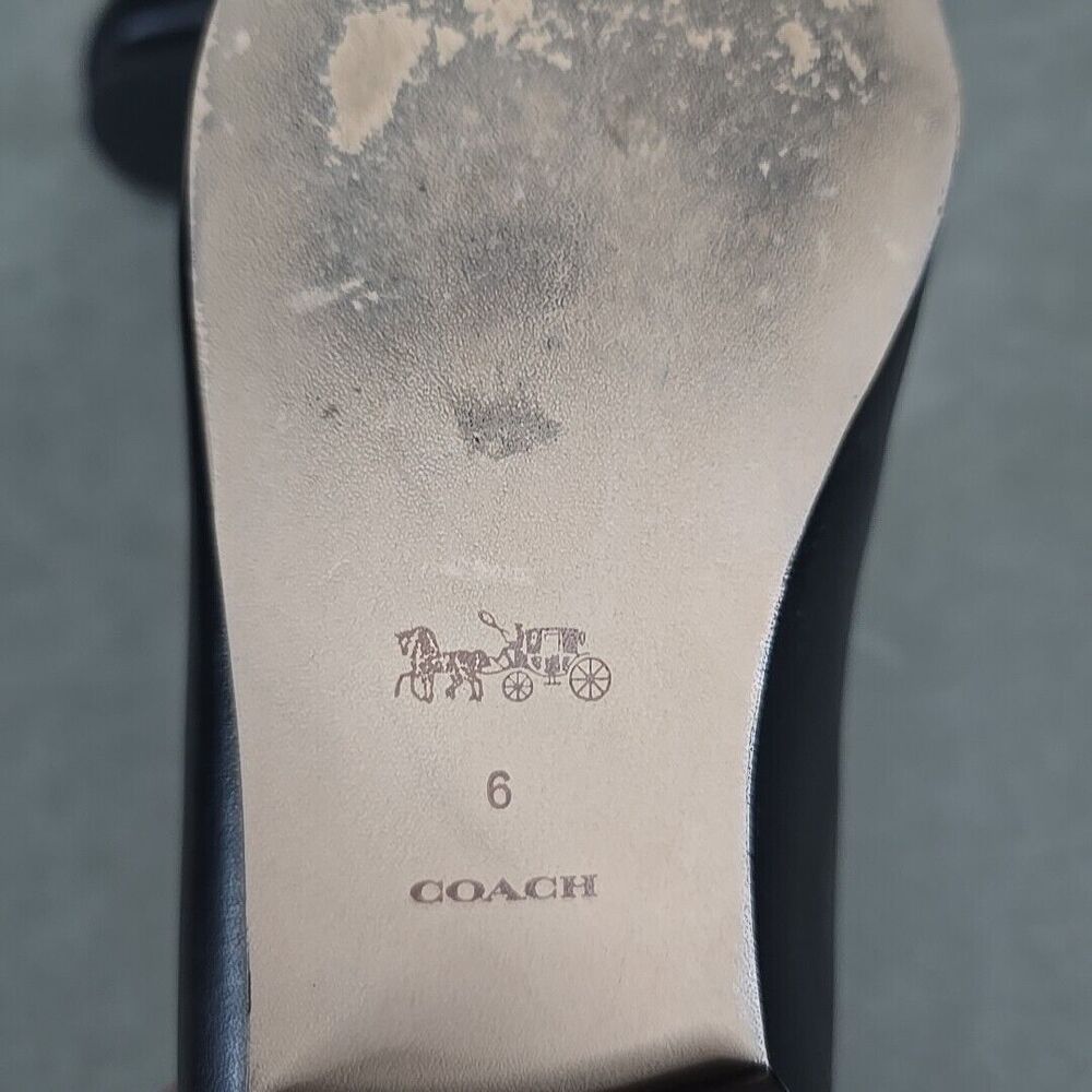 Coach Black Leather Loafers - Picture 12 of 13